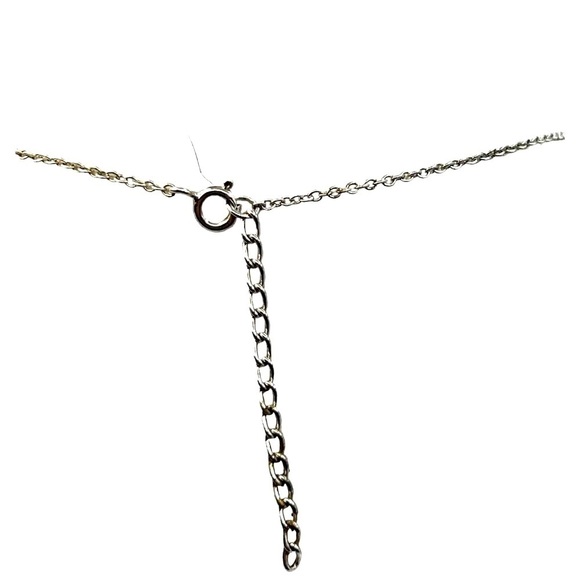 Sterling Silver & Amethyst Necklace With Double Pendants.  B26 - Picture 7 of 11